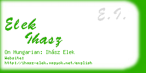 elek ihasz business card